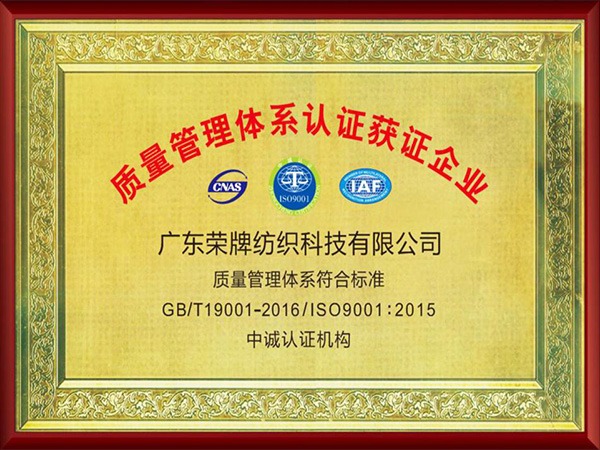 逐梦国际pg2005年至2018年通过ISO质量管理体系认证